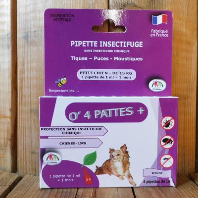 PIPETTES  chien de -15 kg